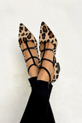 Ludovica™ | Bailarinas con estampado animal y finas correas