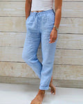Amira | Pantalón de Algodón y Lino con Cintura Elástica