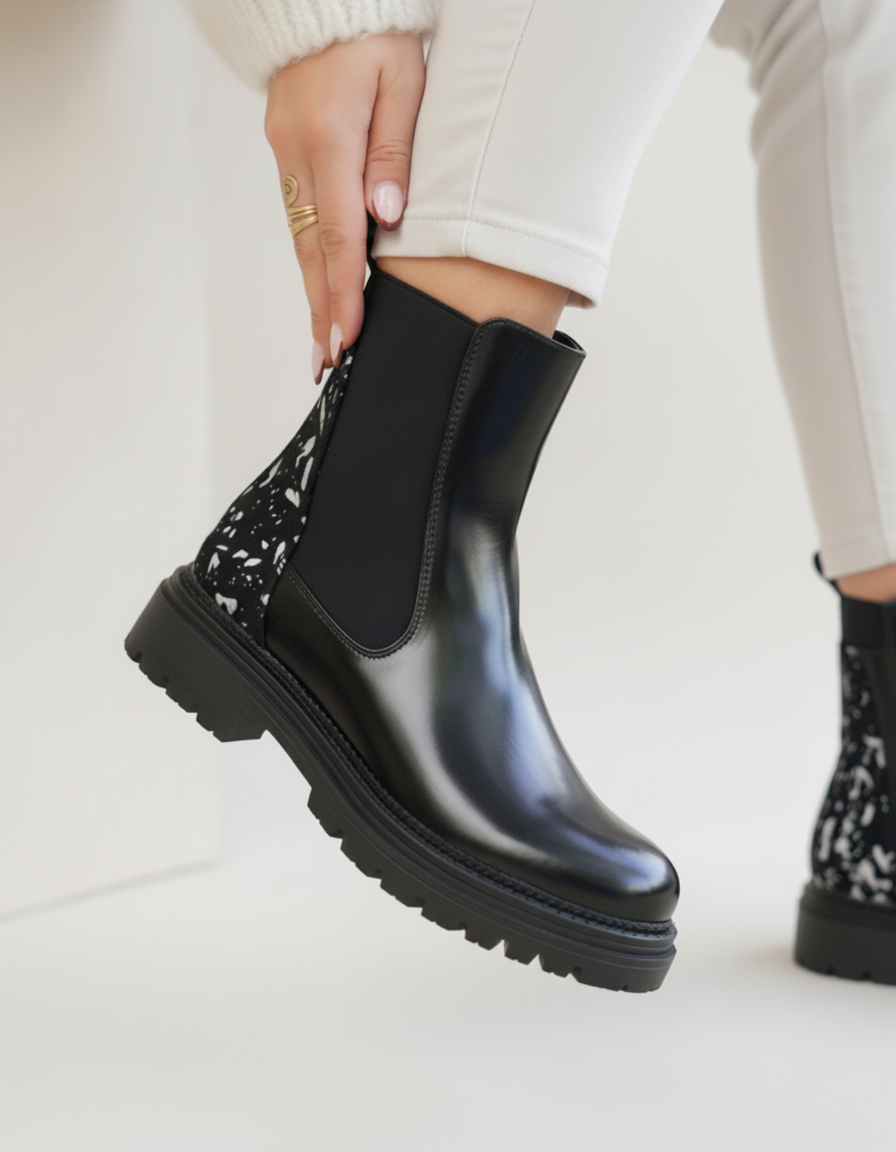 Chelsea Botas Negras - Detalle Oscuro