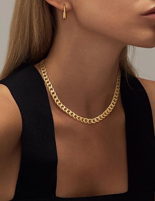 Collar de eslabones cubanos gruesos