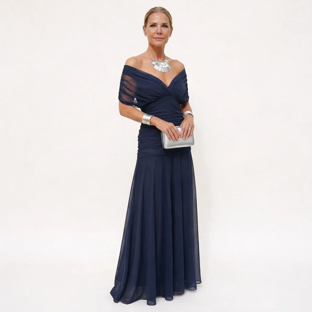 Velora™ | Vestido Floral Largo con Escote en V
