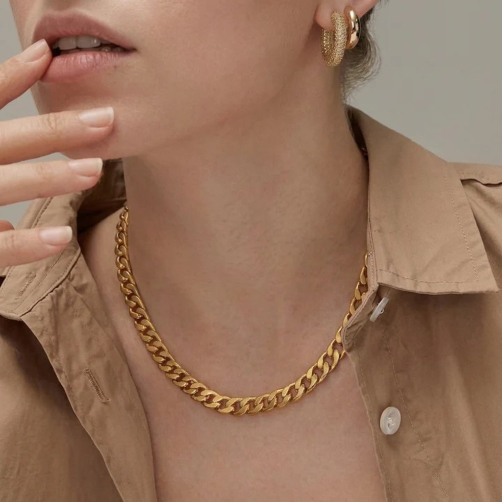 Collar de eslabones cubanos gruesos