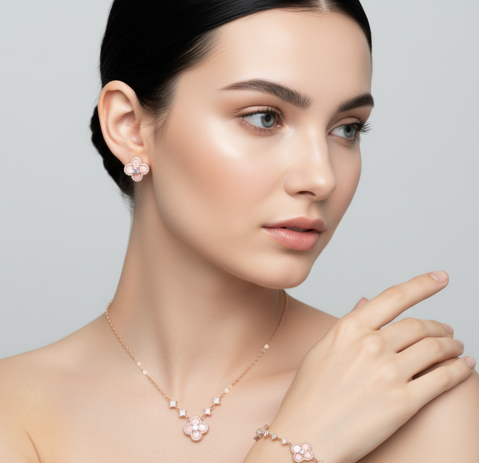 Set Sakura Cleef – Brazalete, Pendientes & Collar