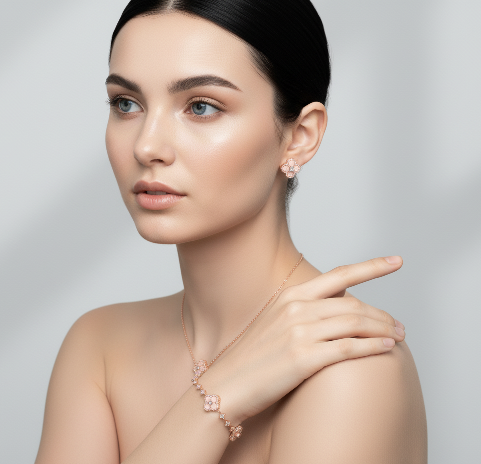 Set Sakura Cleef – Brazalete, Pendientes & Collar