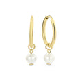 Pendientes de aro con cristales | Oro
