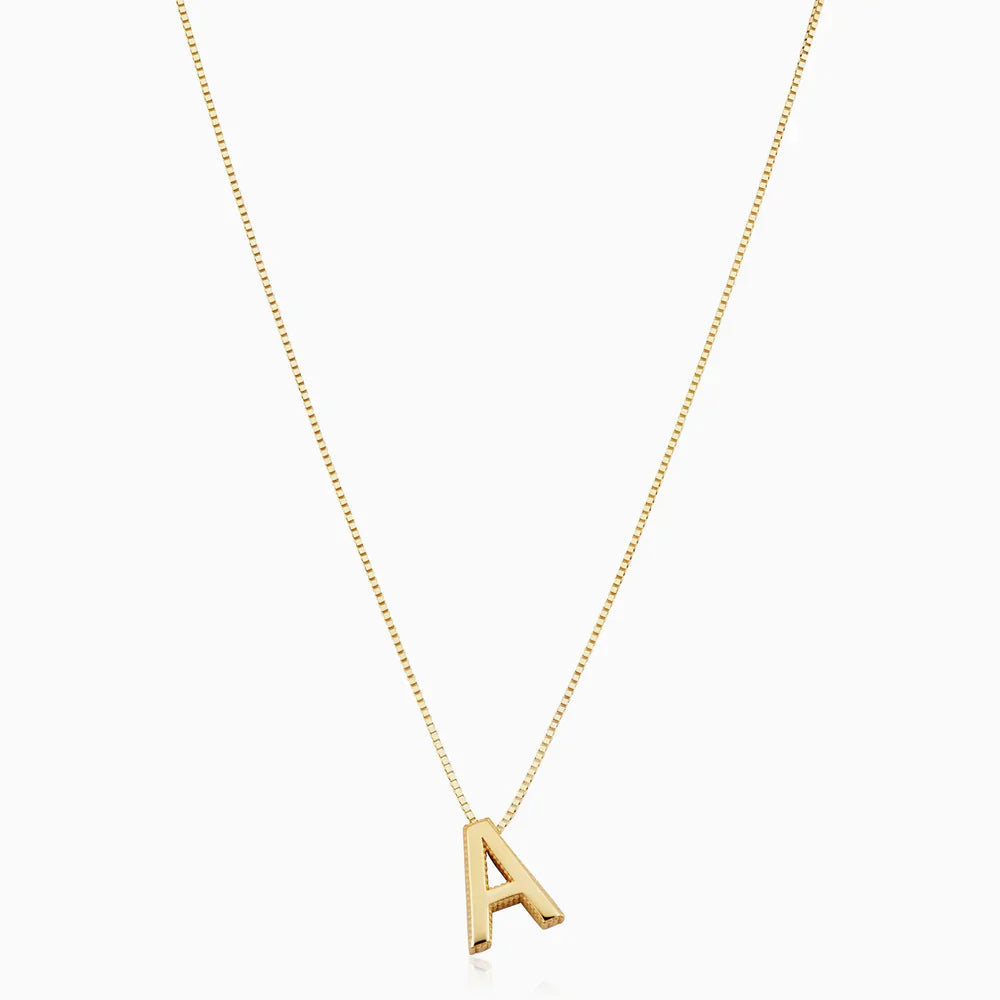 Collar con inicial y letra de amor | Oro