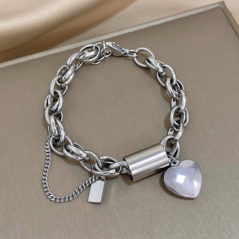 Pulsera Chunky Heartened | Oro