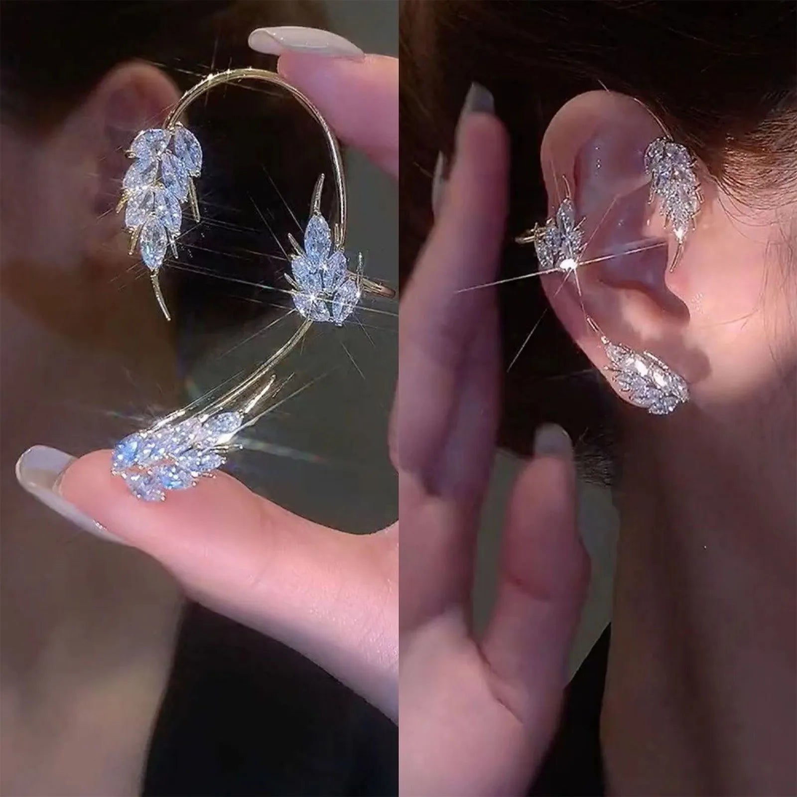 Cuff de Oreja Hoja Elísea – Par