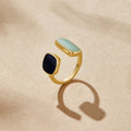 Anillo Abrazo con Aguamarina