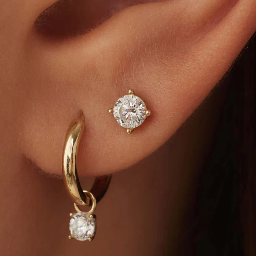 Pendientes con piedras Larmes de Lune | Oro