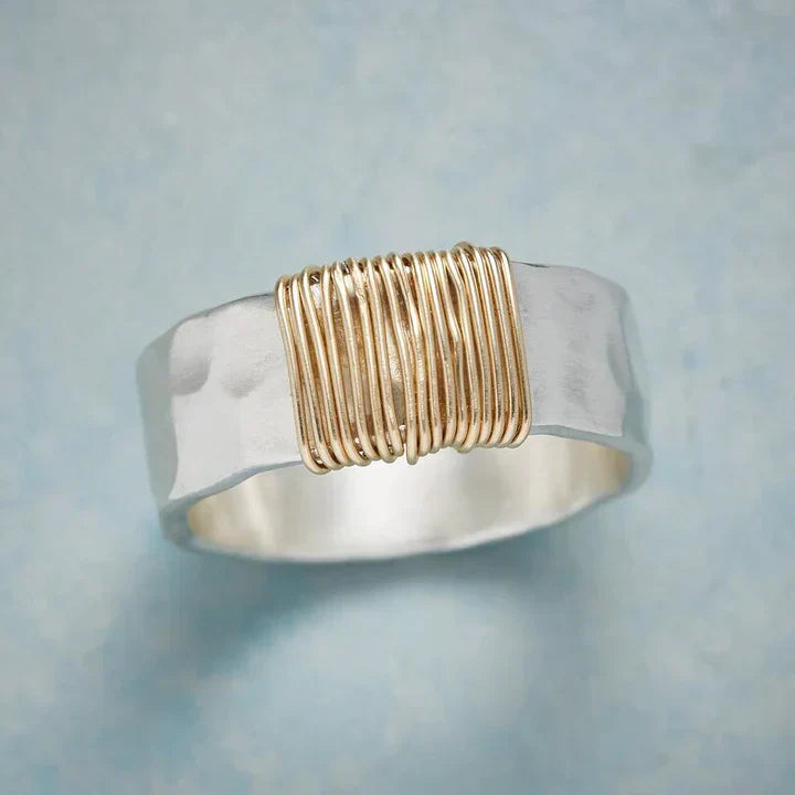 Ines | Anillo vintage en Dorado y Plata