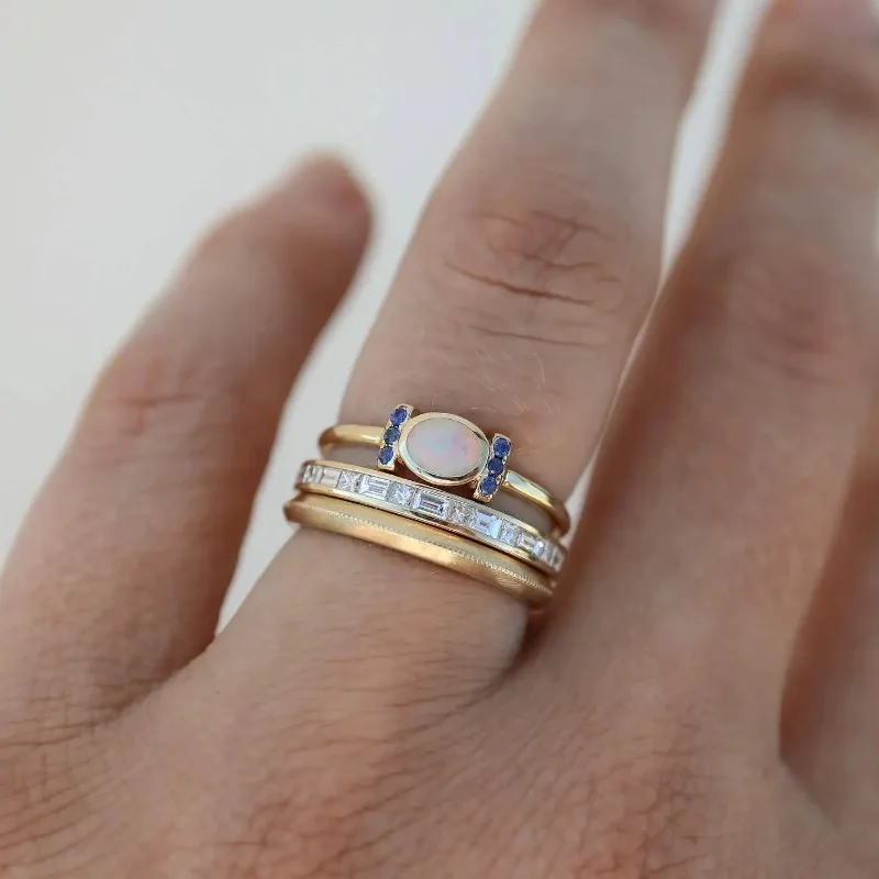OPRAH | Set vintage de anillos dorados con ópalo