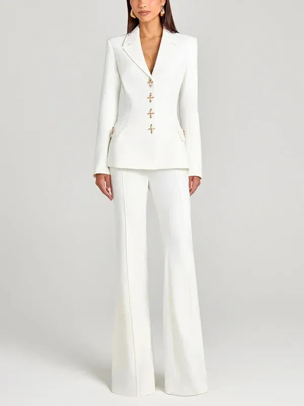 Sofia | Blazer blanco de un botón