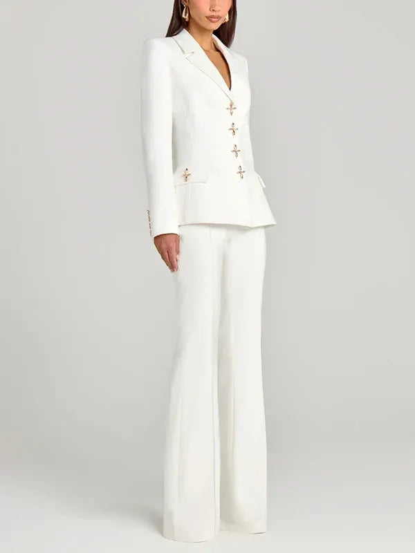 Sofia | Blazer blanco de un botón