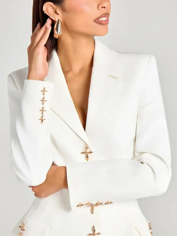 Sofia | Blazer blanco de un botón