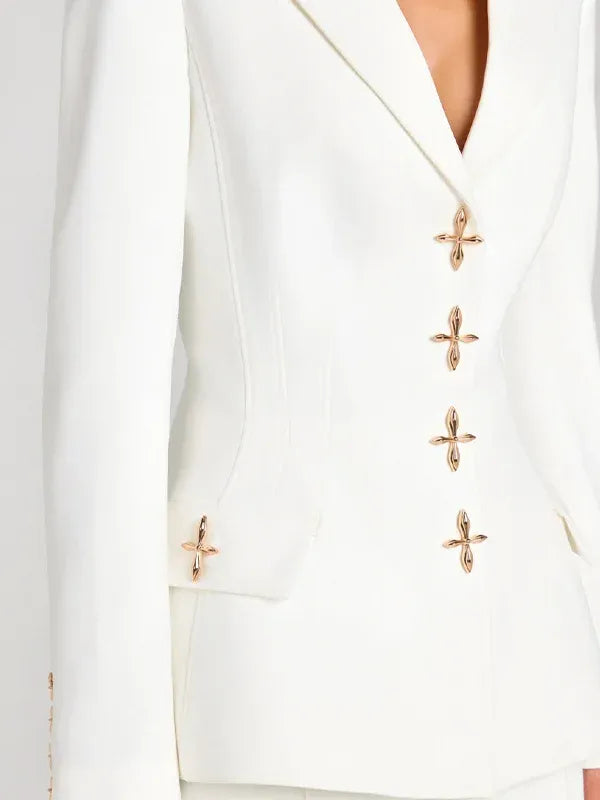Sofia | Blazer blanco de un botón
