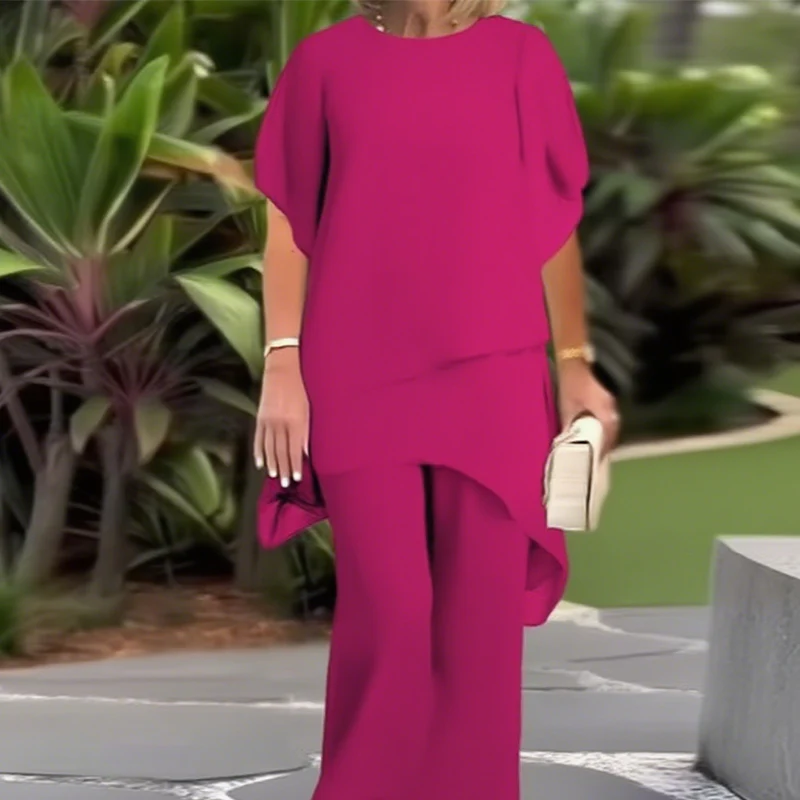 Trajes de lino holgados de cuello redondo de estilo vintage para mujer de tallas grandes