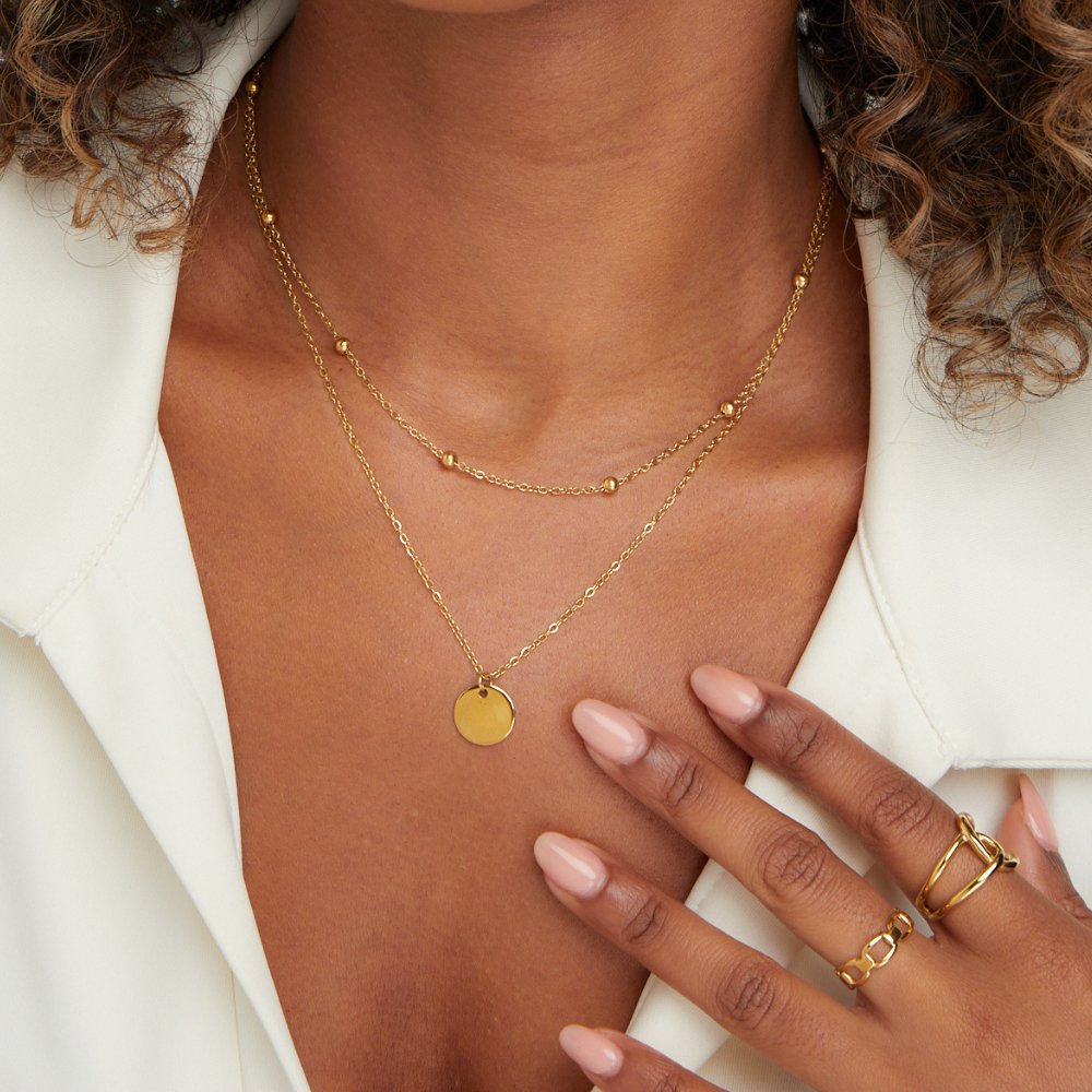 Collar con Disco Estratificado