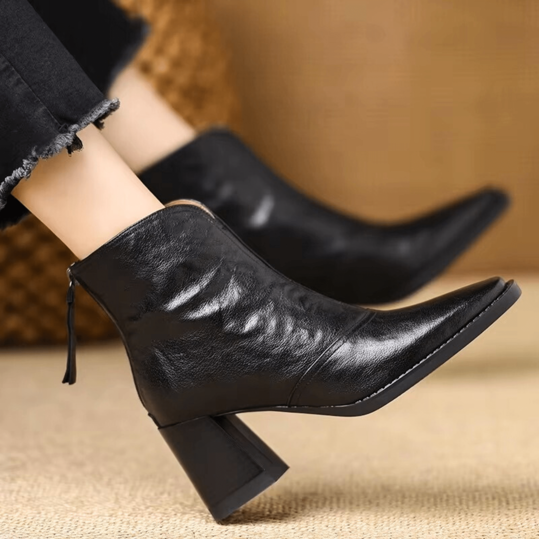 Claudia - Botines de Lujo con Tacón Medio