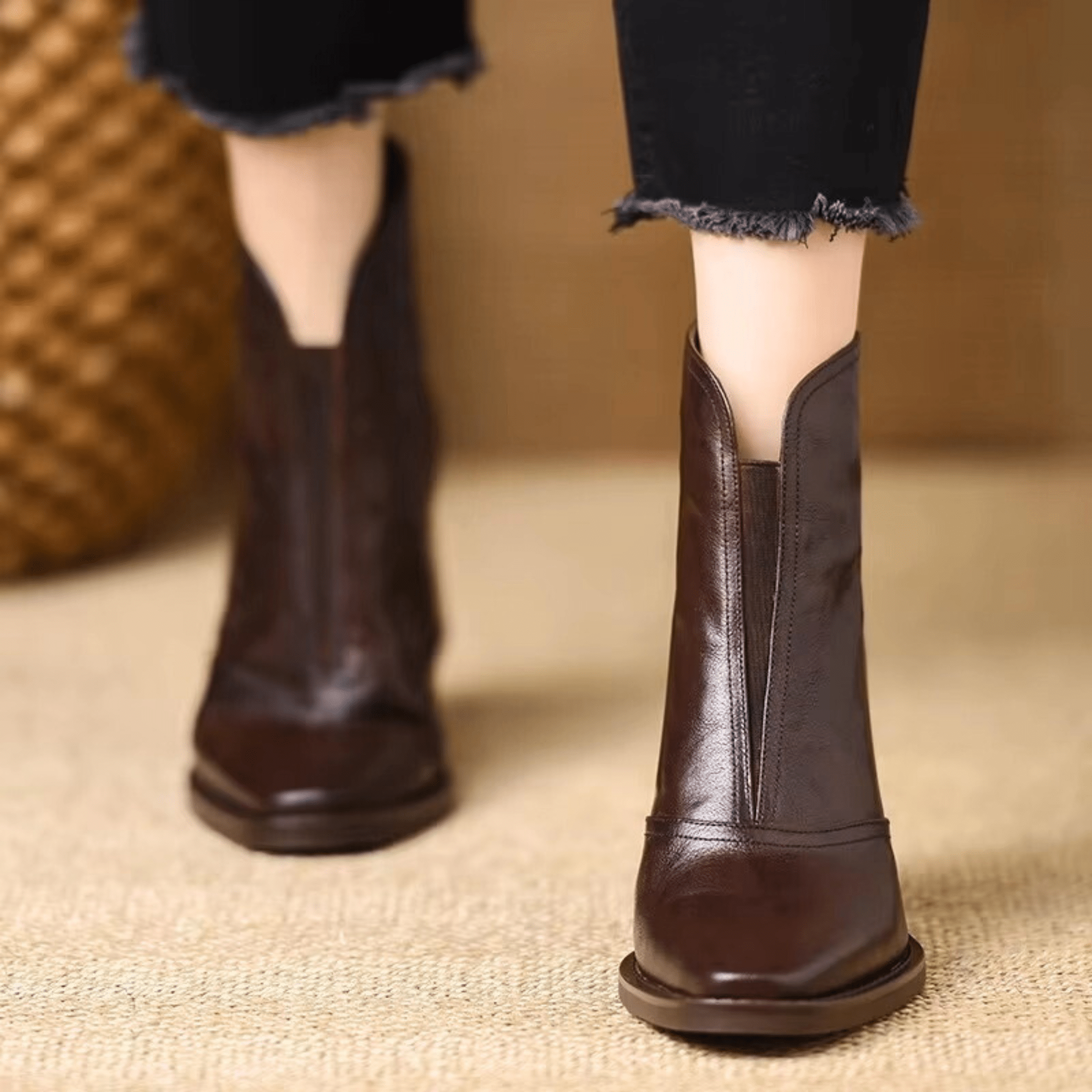 Claudia - Botines de Lujo con Tacón Medio